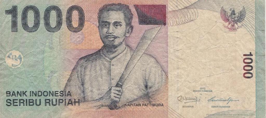 Bank of Indonesia 1000 Seribu  Rupiah 2012, Postzegels en Munten, Bankbiljetten | Azië, Ophalen of Verzenden, Zuidoost-Azië, Los biljet
