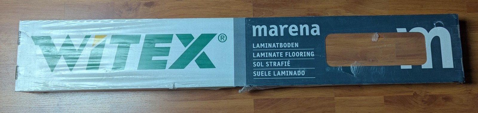 Witex kliklaminaat kersen + plinten en restant ondervloer, Doe-het-zelf en Verbouw, Vloerdelen en Plavuizen, Ophalen, 50 tot 150 cm