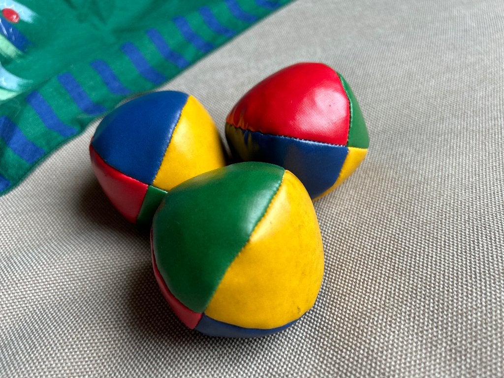 Jongleerballen 3 stuks, Kinderen en Baby's, Ophalen of Verzenden, Zo goed als nieuw