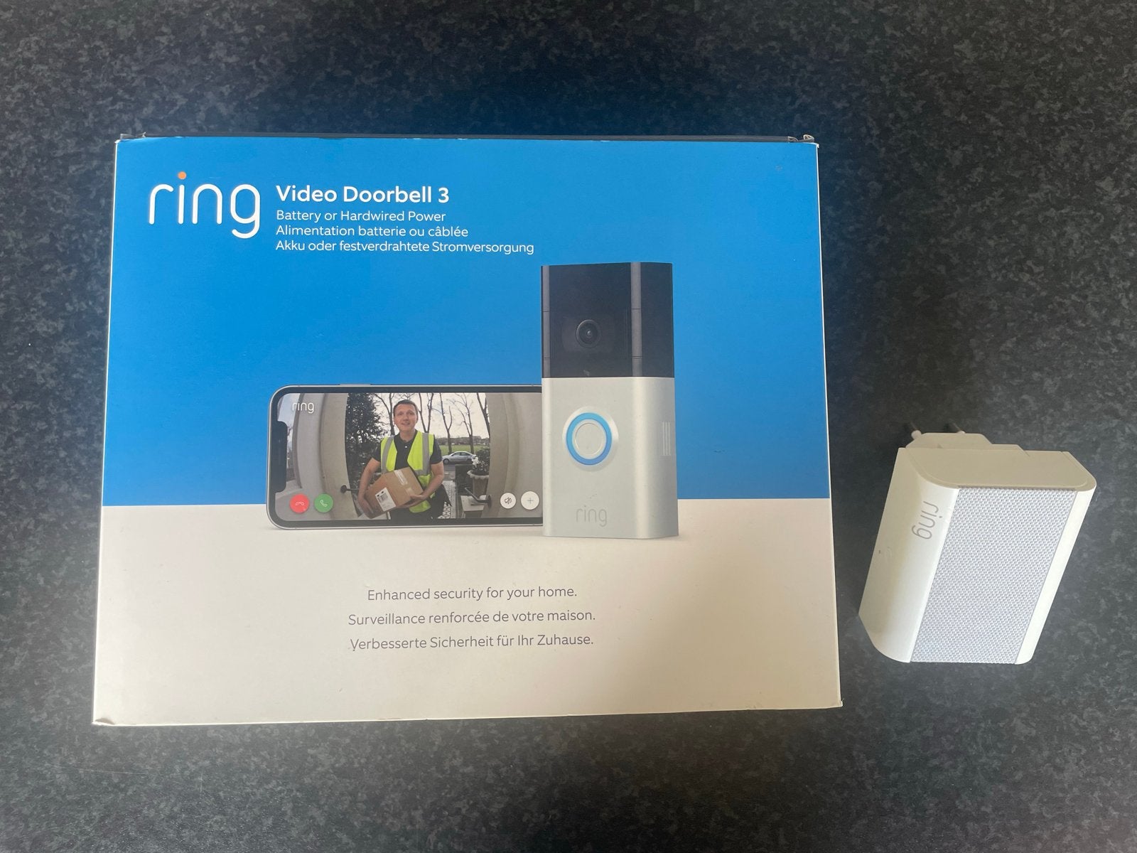 Ring Video Deurbel 3 met Chime, Ophalen of Verzenden, Bewegingsdetectiesensor, Zo goed als nieuw, Draadloos