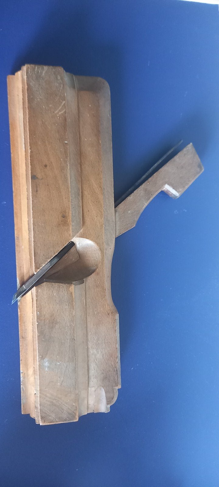 Antieke houten profiel of sponningschaaf, Ophalen of Verzenden