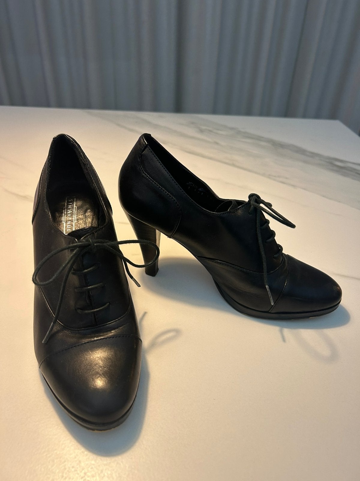 5th avenue dansschoenen enkellaarsjes met veter leer maat 37, Zwart, Lage of Enkellaarzen, Ophalen of Verzenden, Gedragen
