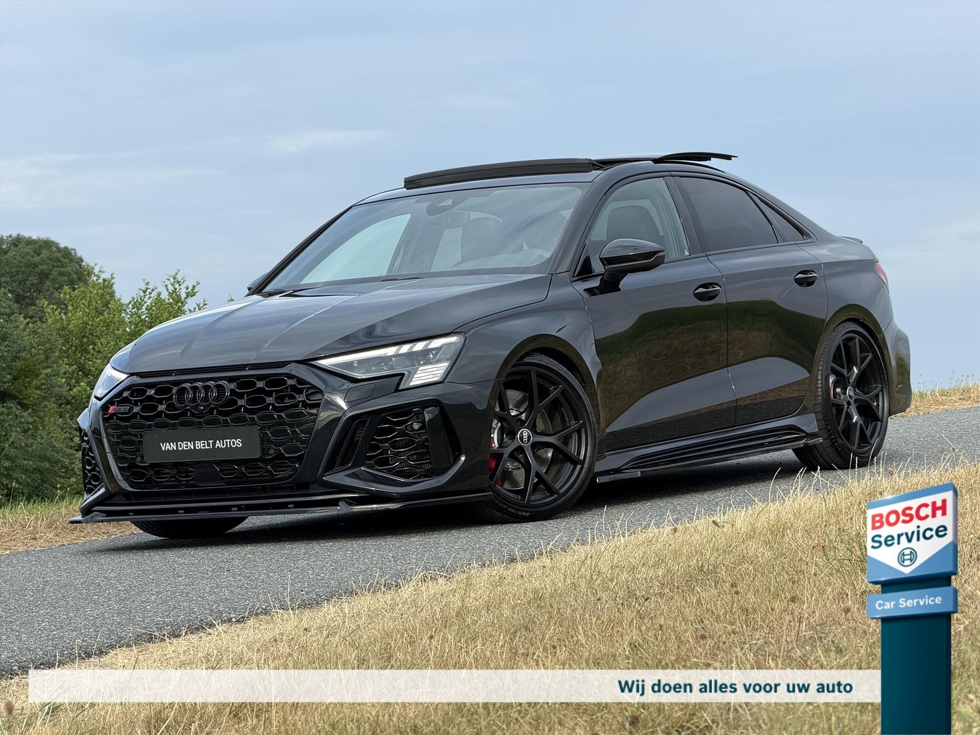 Audi Rs3 2.5 TFSI 400PK Quattro / Pano / Head-up / Bang&Olfs, Auto's, Audi, Automaat, RS3, Zwart, Leder