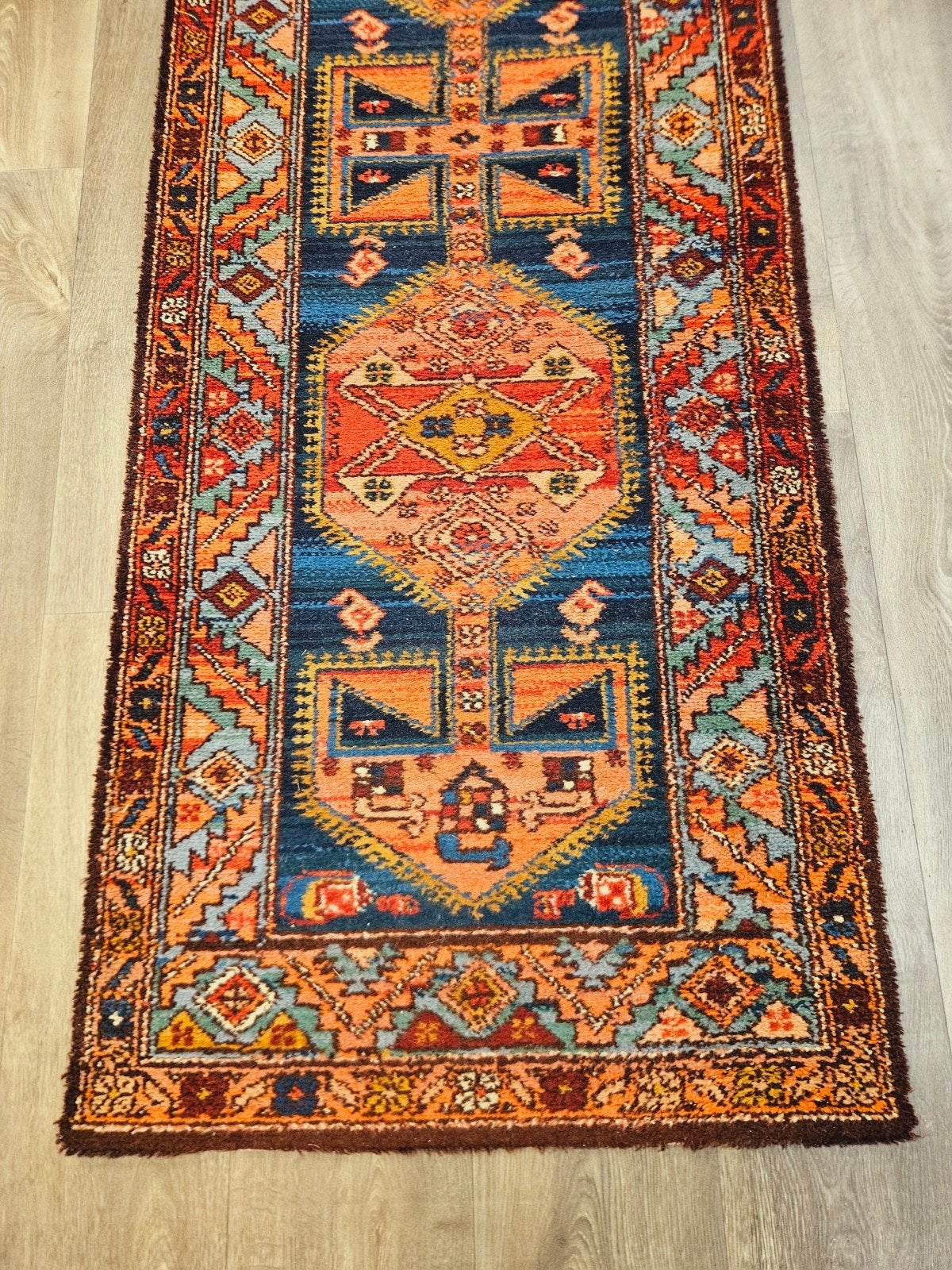 Perzische Loper. Prachtige kleuren en patronen! Weg = Weg!, Perzisch, 200 cm of meer, Zo goed als nieuw, Rechthoekig