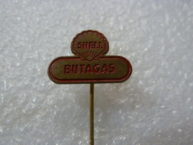 Vintage Shell Butagas Speldje - Zeldzaam Verzamelobject, Verzamelen, Ophalen of Verzenden, Gebruikt, Merk, Speldje of Pin