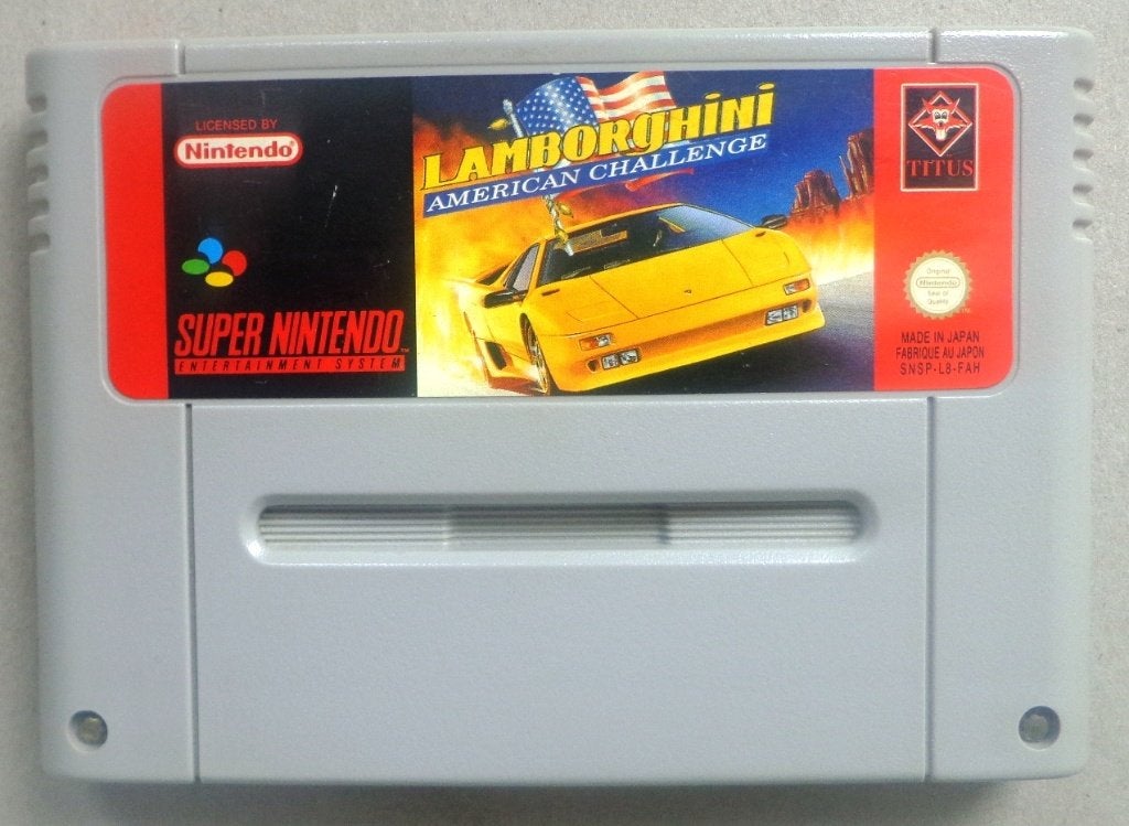 Lamborghini American Challenge voor de Super Nintendo, Spelcomputers en Games, Games | Nintendo Super NES, Gebruikt, 1 speler