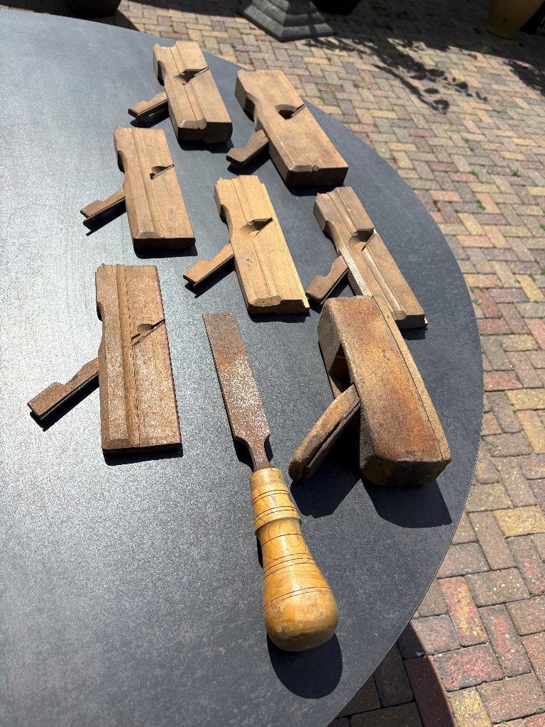 oude gereedschap sponningschaafjes, Ophalen