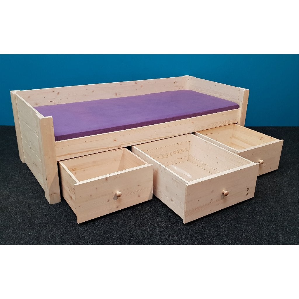 1-persoonsbed BoB met 3 ruime laden, 85 tot 100 cm, Nieuw, Ophalen of Verzenden, Matras