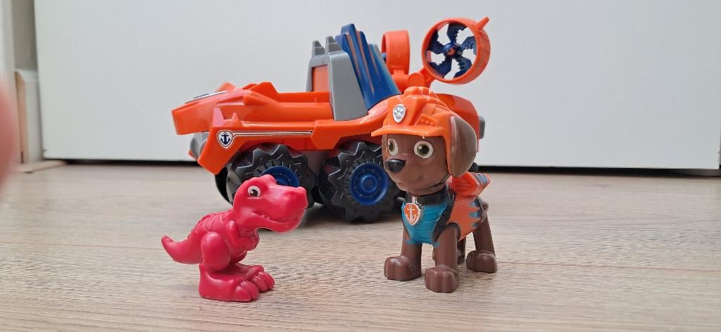 Paw Patrol Dino Rescue Zuma auto met dino, Ophalen of Verzenden, Gebruikt
