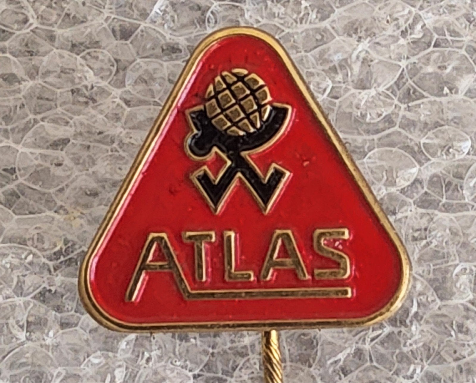 Vintage Atlas Speldje - Hinrich Weyhausen Tractoren, Verzamelen, Ophalen of Verzenden, Gebruikt, Merk, Speldje of Pin