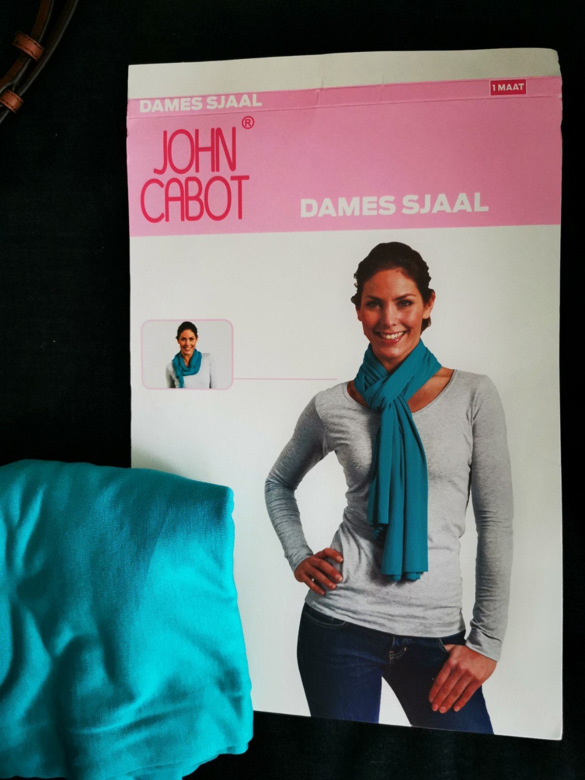John Cabot Dames Sjaal 100% Katoen Nieuw 190x25 cm, Maat 38/40 (M), Nieuw, Ophalen of Verzenden, John Cabot