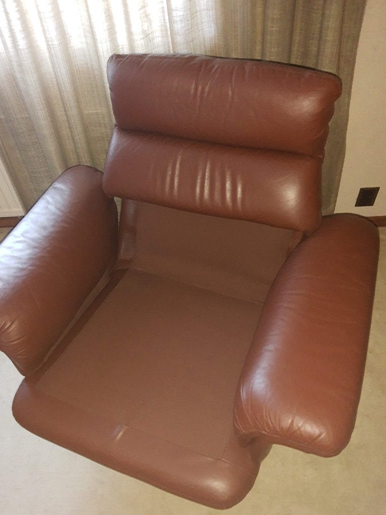 Stoelen op draaipoot 2.st bruin leer, Huis en Inrichting, Fauteuils, Ophalen, Gebruikt, Klassiek, 75 tot 100 cm
