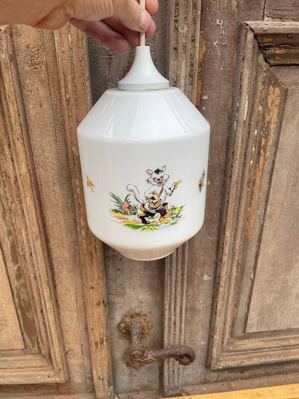 Vintage kinderlamp met dierenprint - Jaren '70, Jaren 79, Gebruikt, A, A