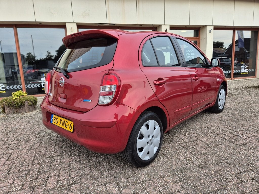 Nissan Micra 1.2 DIG-S Acenta | Airco | Stuurwielbediening |, Keurmerk '100% Onderhouden', Stof, Zwart, 1198 cc