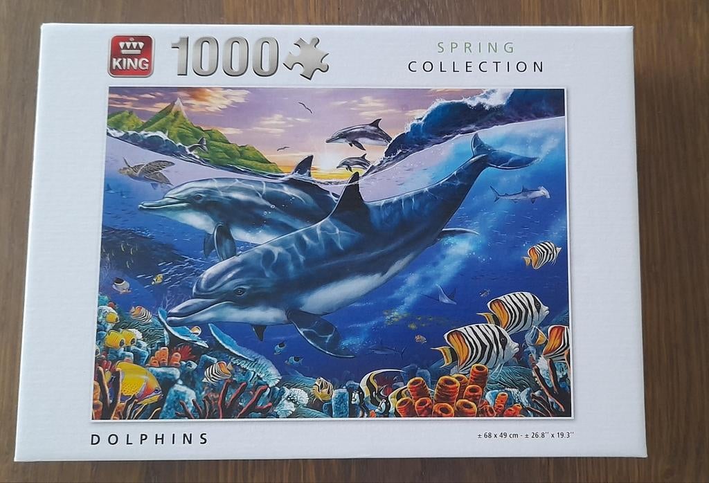 "King" puzzel. (1000 stukjes), Hobby en Vrije tijd, Denksport en Puzzels, Ophalen of Verzenden, 500 t/m 1500 stukjes, Zo goed als nieuw