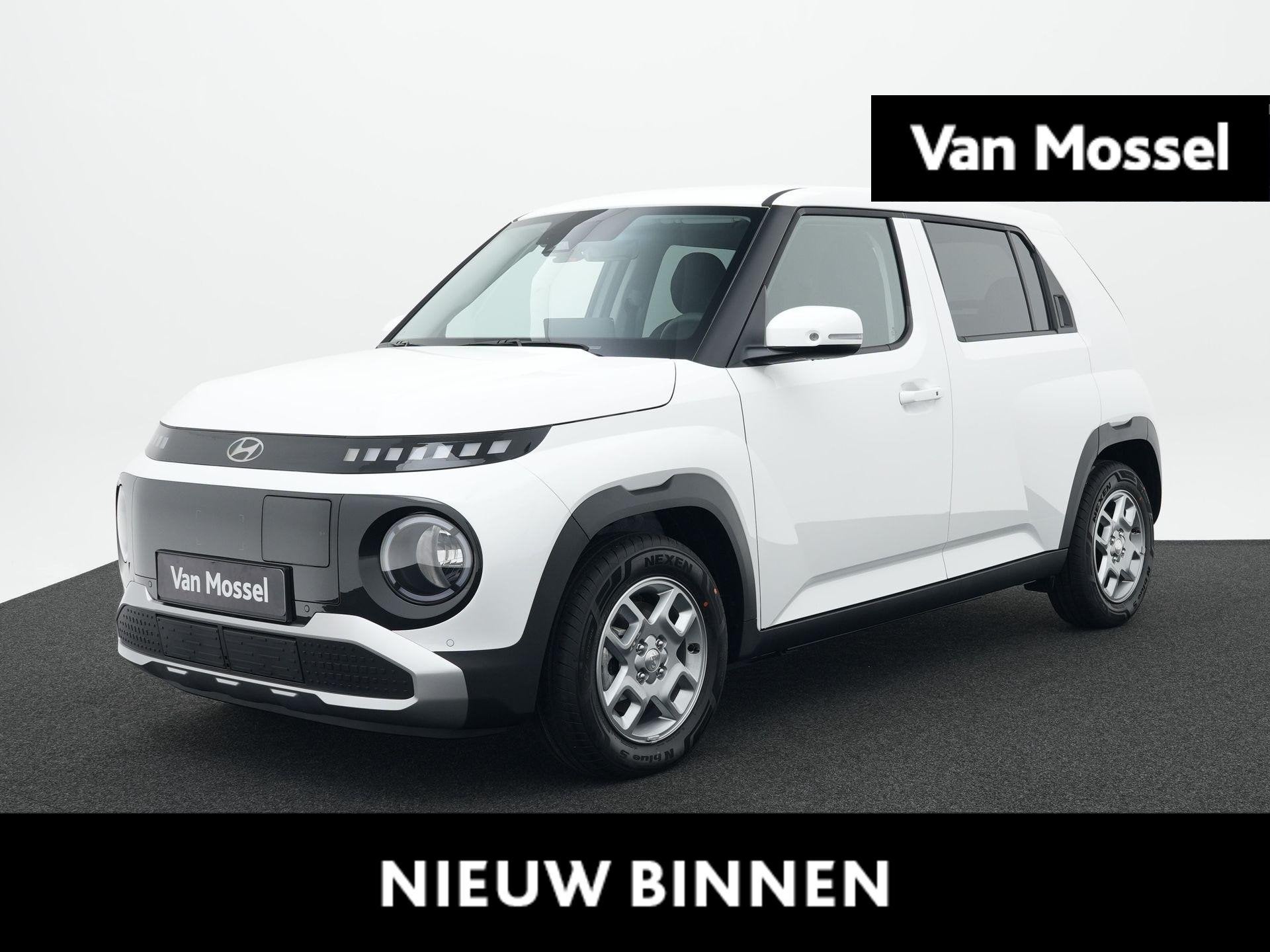 Hyundai INSTER Pulse 49 kWh | Warmtepomp | Stuurverwarming |, Auto's, Hyundai, 12 maanden, Stof, Zwart, Automatische klimaatregeling