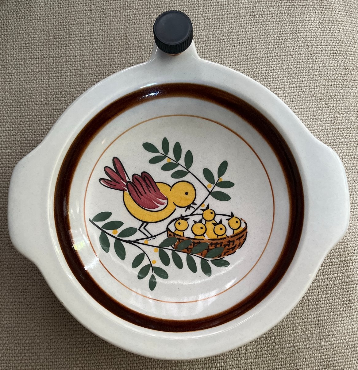 Zeer net Vintage Warmhoudbordje SMF Schramberg ‘50, Ophalen of Verzenden