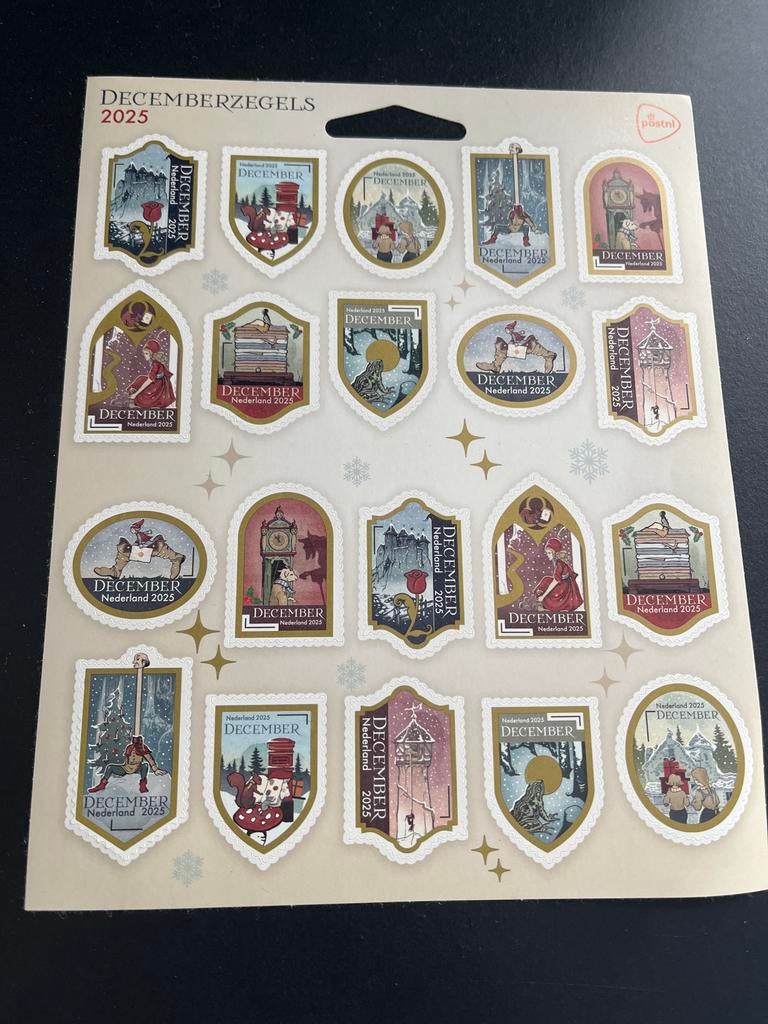 Velletje decemberzegels 2025 Efteling - als nieuw, Postzegels en Munten, Postzegels | Nederland, Ophalen of Verzenden, Na 1940