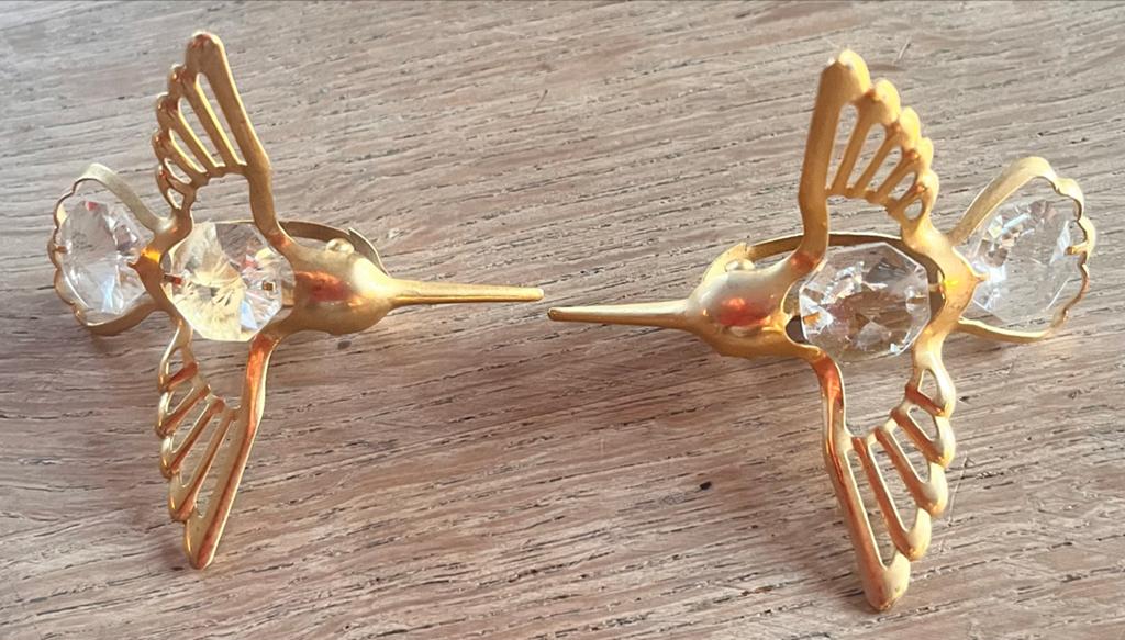 Set van 2 Kolibrie vogels met Kristallen, Ophalen of Verzenden