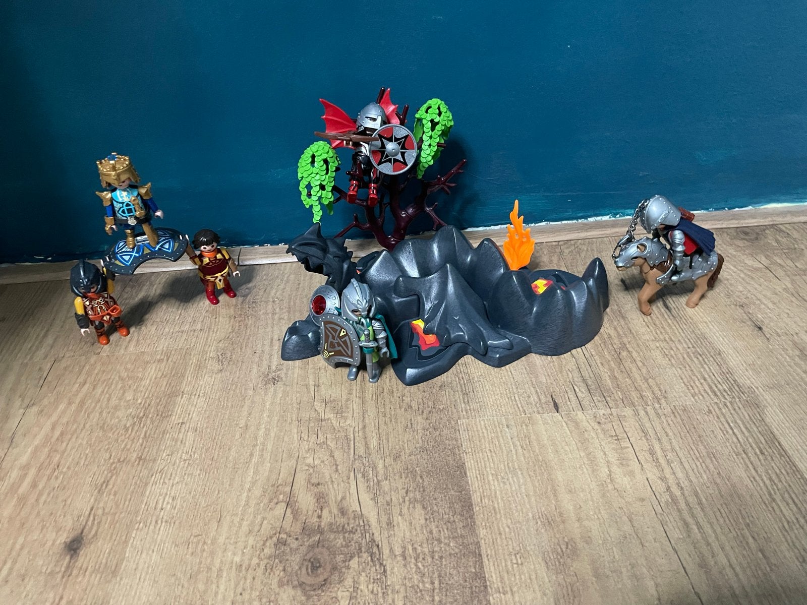 Playmobil Drakenburcht met ridders en draak, Gebruikt, Complete set, Fantasy, Ophalen of Verzenden