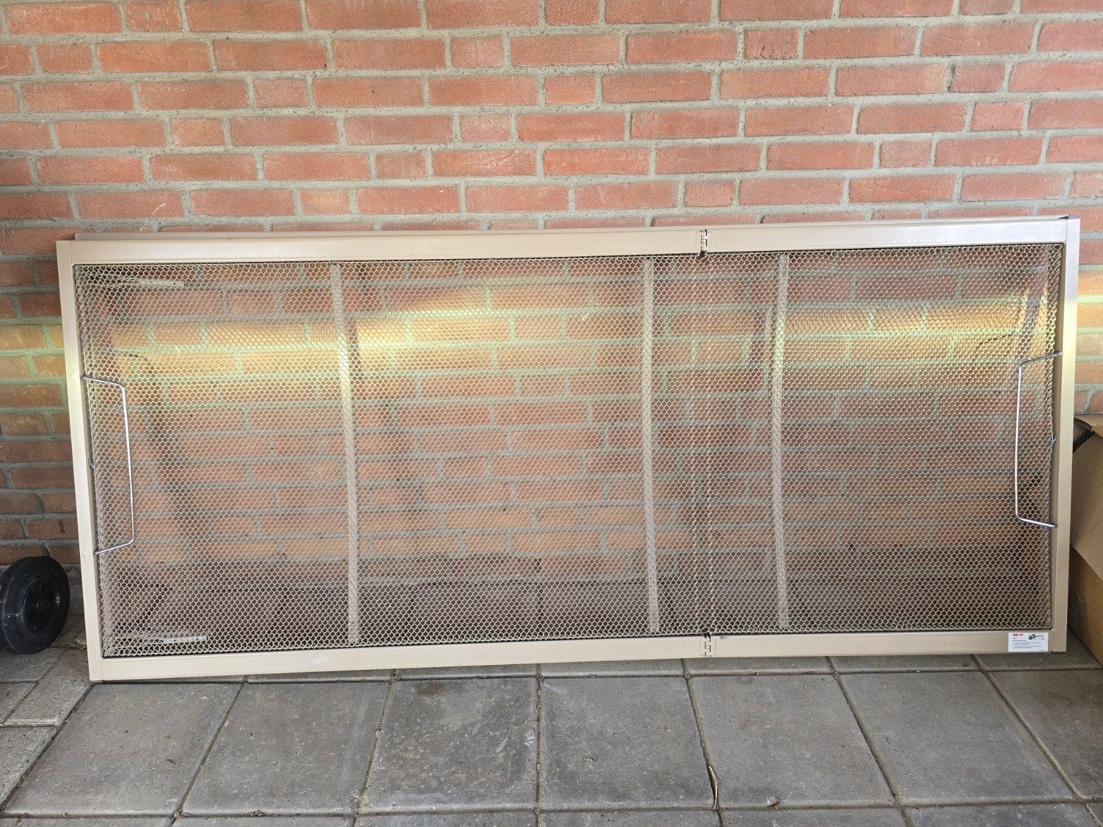 Klassieke stalen spiraalbodem – Eenpersoonsbed (90x200), Ophalen, 90 cm, Eenpersoons, Beige