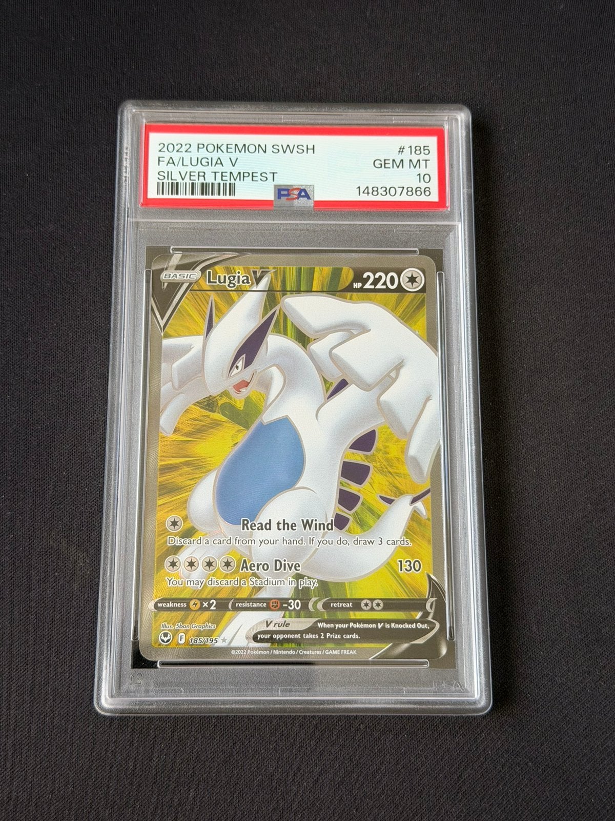 Lugia V 185 Silver Tempest PSA 10, Ophalen of Verzenden, Zo goed als nieuw