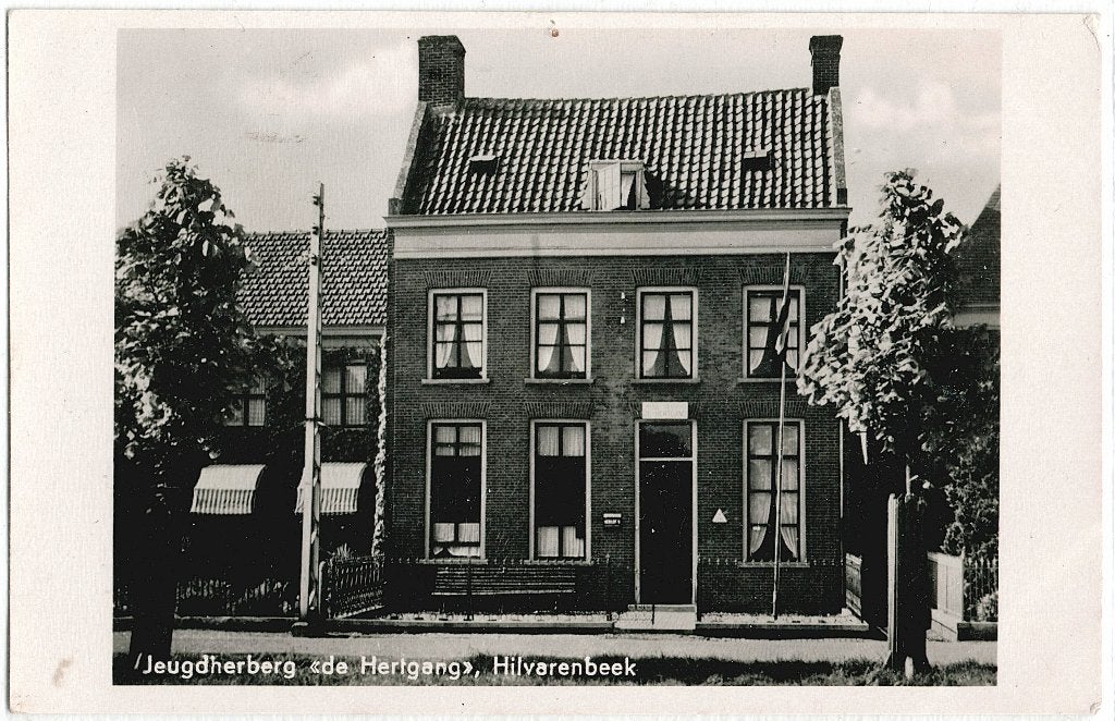 Hilvarenbeek NB, Jeugdherberg de Hertgang, gelopen,, Verzamelen, Verzenden, 1940 tot 1960, Gelopen, Noord-Brabant