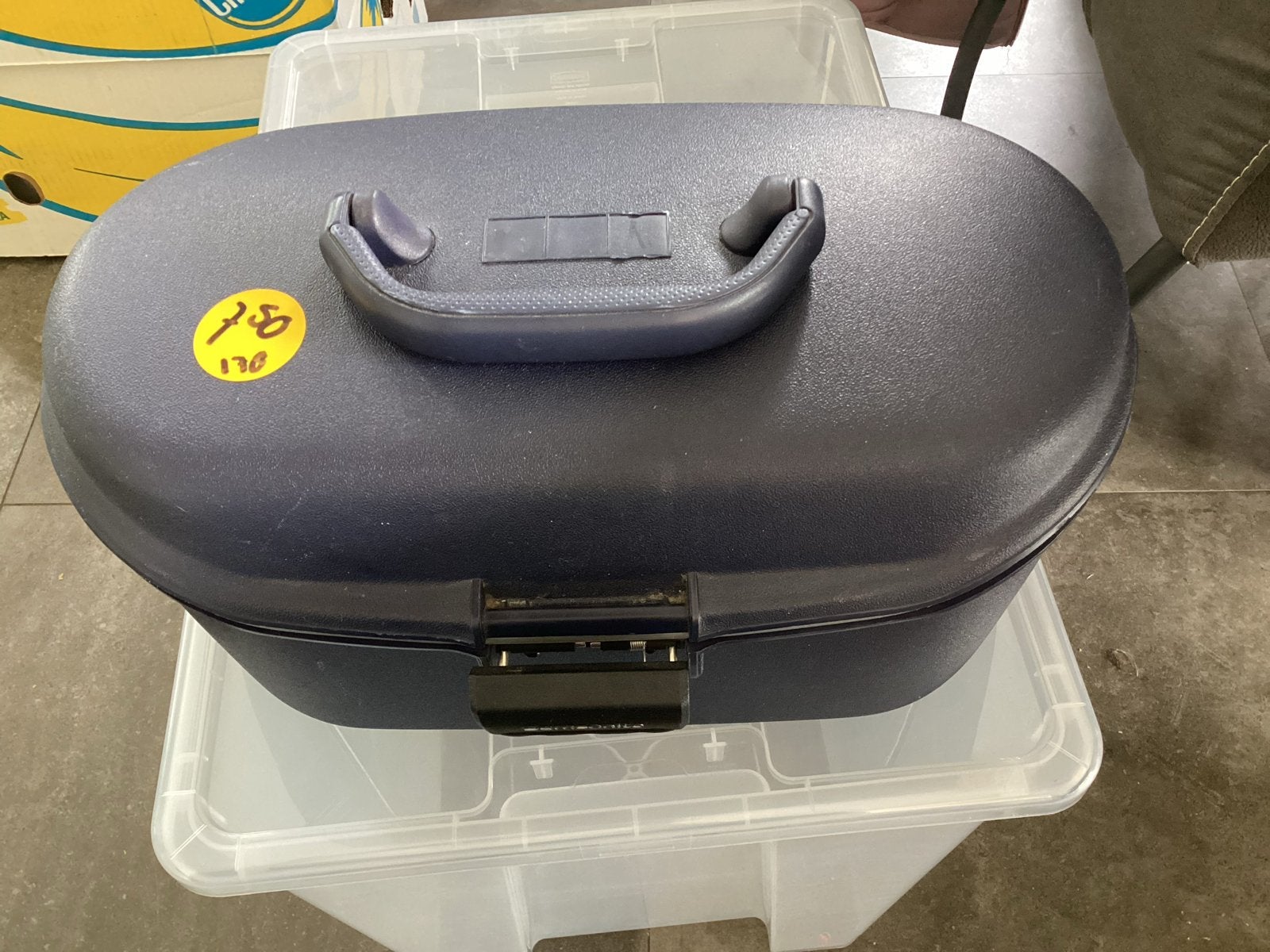 Samsonite Hardcase Beautycase - Donkerblauw, Gebruikt, Blauw, Ophalen of Verzenden, Met slot
