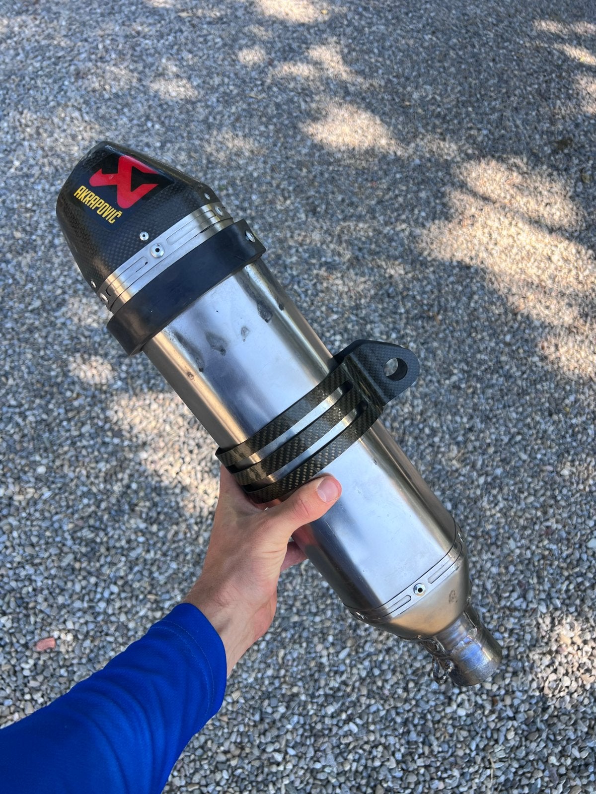Akrapovic Slip-On Demper Uitlaat Motorfiets, Ophalen of Verzenden, Gebruikt
