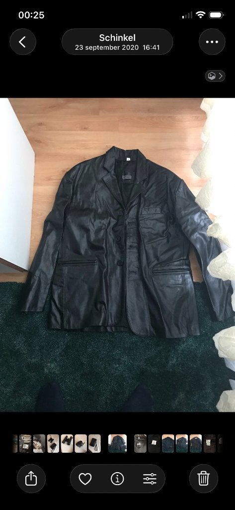 Nieuwe "Ed & Fred" Zwarte mannen leren jas colbert-model XL, Ed&Fred, Zwart, Ophalen of Verzenden, Maat 56/58 (XL)