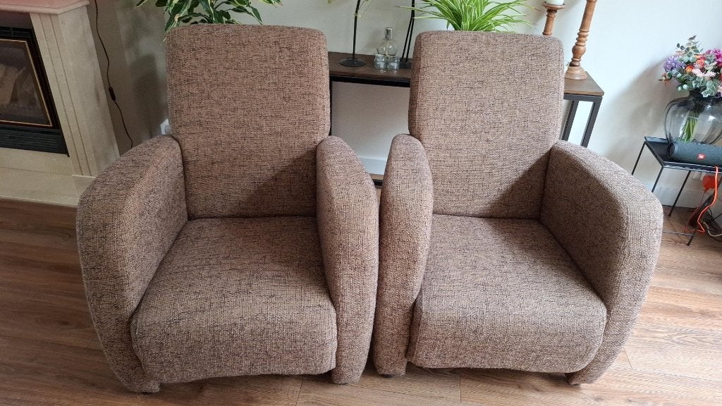 stoelen, Huis en Inrichting, Ophalen, Gebruikt, Twee, Bruin