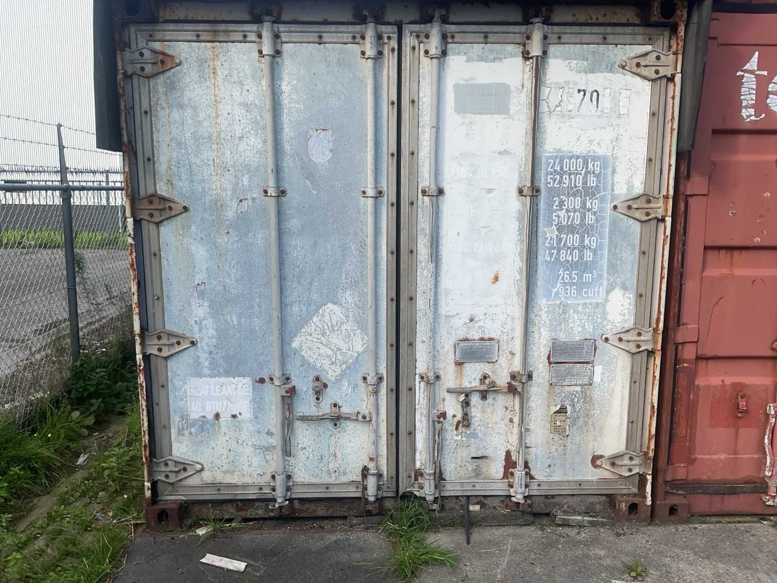 Zeecontainer geïsoleerd