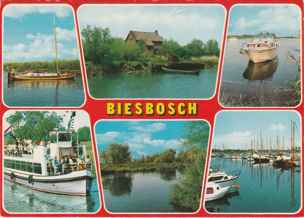 BIESBOSCH Rondvaartboot Landschappen Haven, Verzenden, 1980 tot heden, Ongelopen, Noord-Brabant