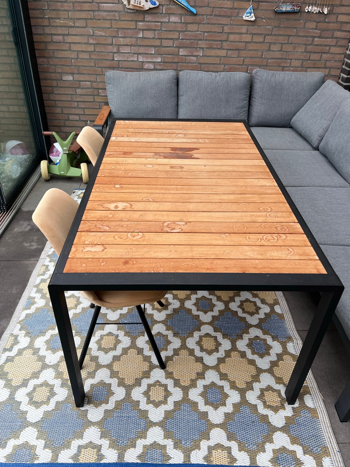 Bois Le Duc tuintafel 180x100x75, Tuin en Terras, Ophalen, Gebruikt, Rechthoekig, Hout