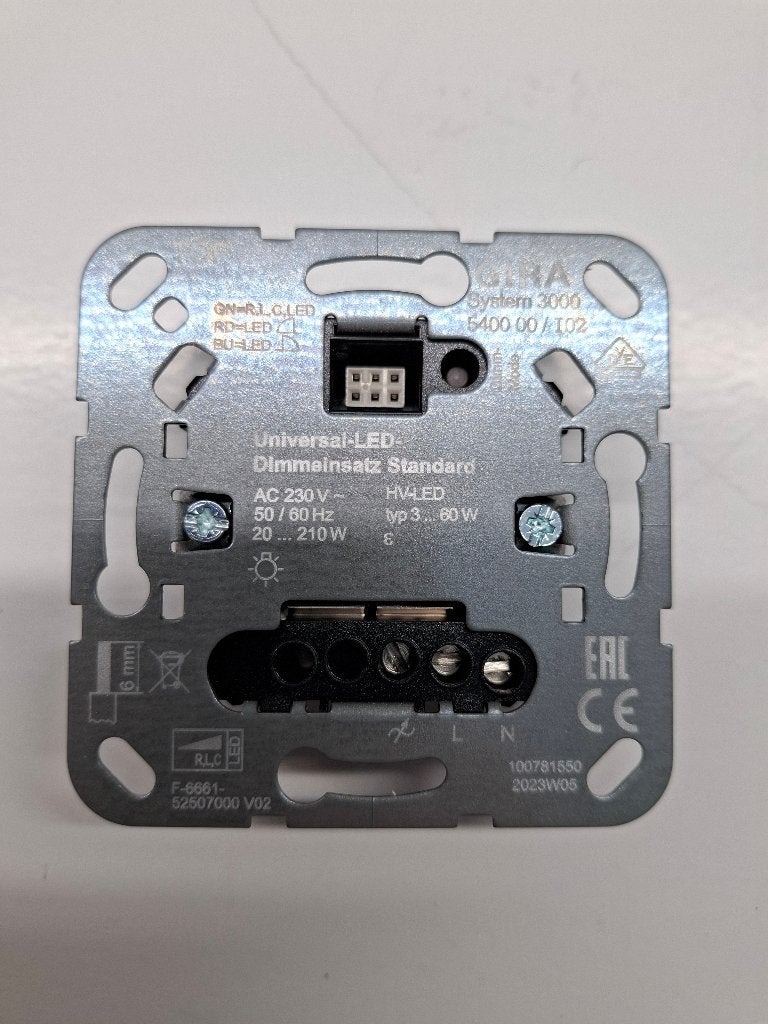 Gira tastdimmer universeel LED Standaard 3-60 Watt (540000), Doe-het-zelf en Verbouw, Elektra en Kabels, Ophalen of Verzenden