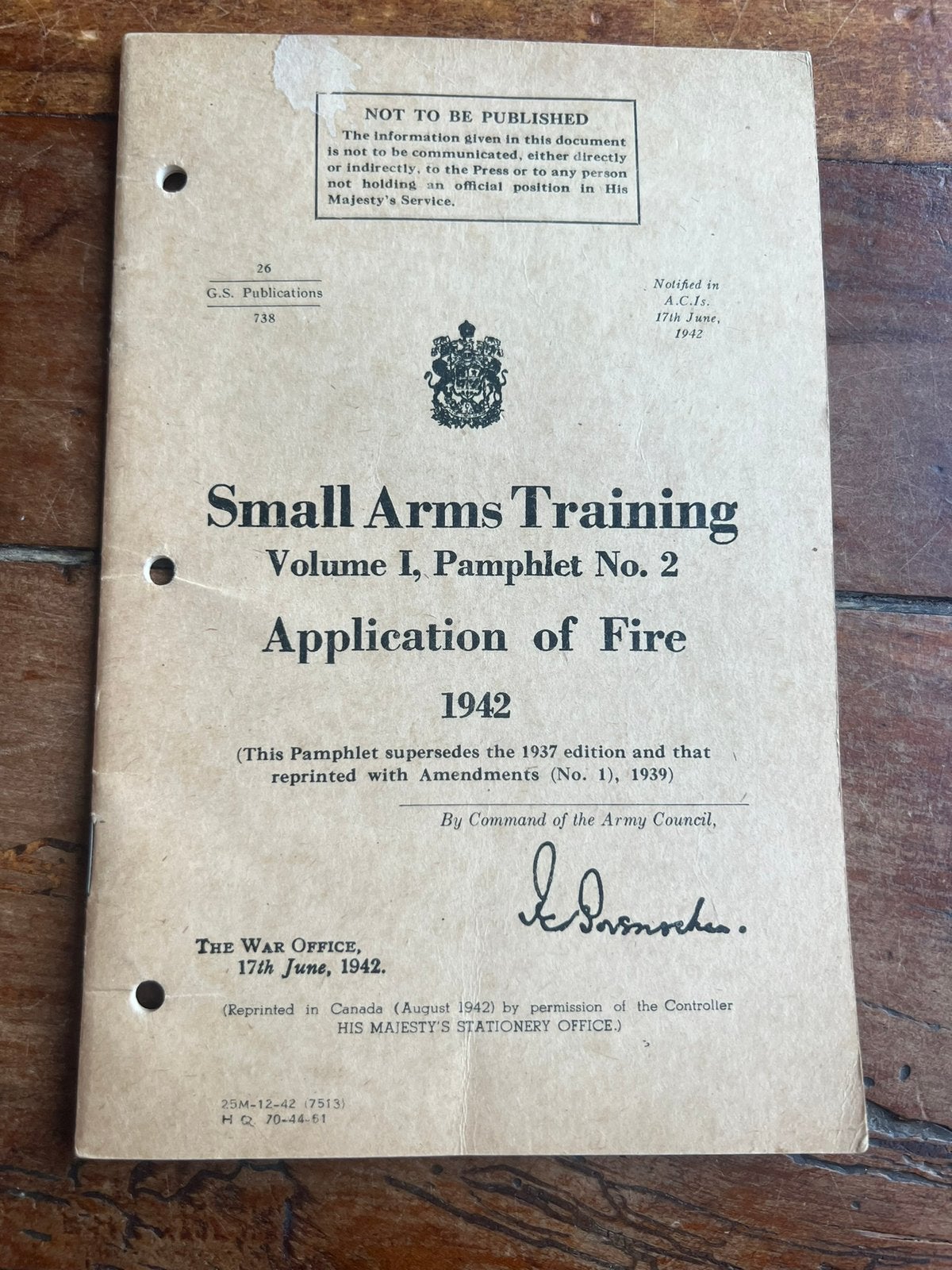 WO2 Canadees voorschrift schieten lee enfield bren 1942, Verzenden, Engeland, Boek of Tijdschrift