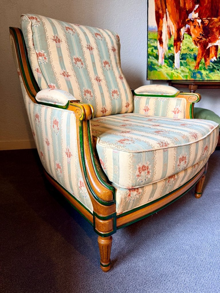 Set van 2 vintage Louis XVI-stijl bergère fauteuils, Ophalen
