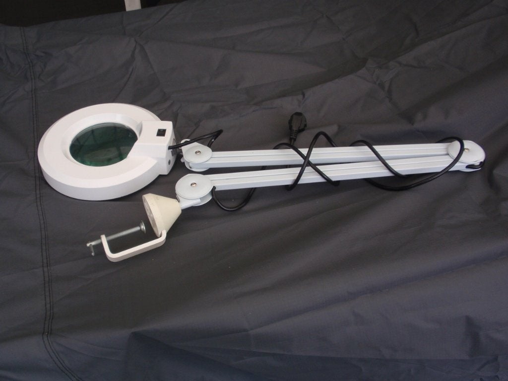 loeplamp met tafelklem, Ophalen of Verzenden, Gebruikt, Loeplamp