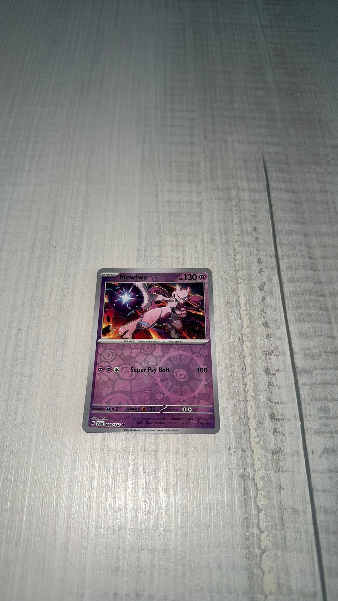Mewtwo 059/142 Reverse Holo, Ophalen of Verzenden, Zo goed als nieuw