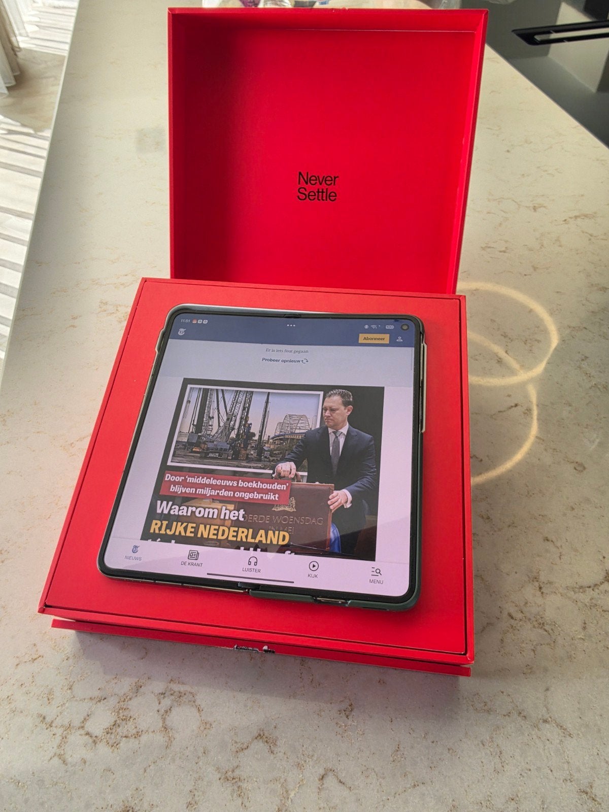 OnePlus Open 512GB 16GB Emerald Dusk - in doos, Ophalen of Verzenden, Zo goed als nieuw, Overige typen, Universeel
