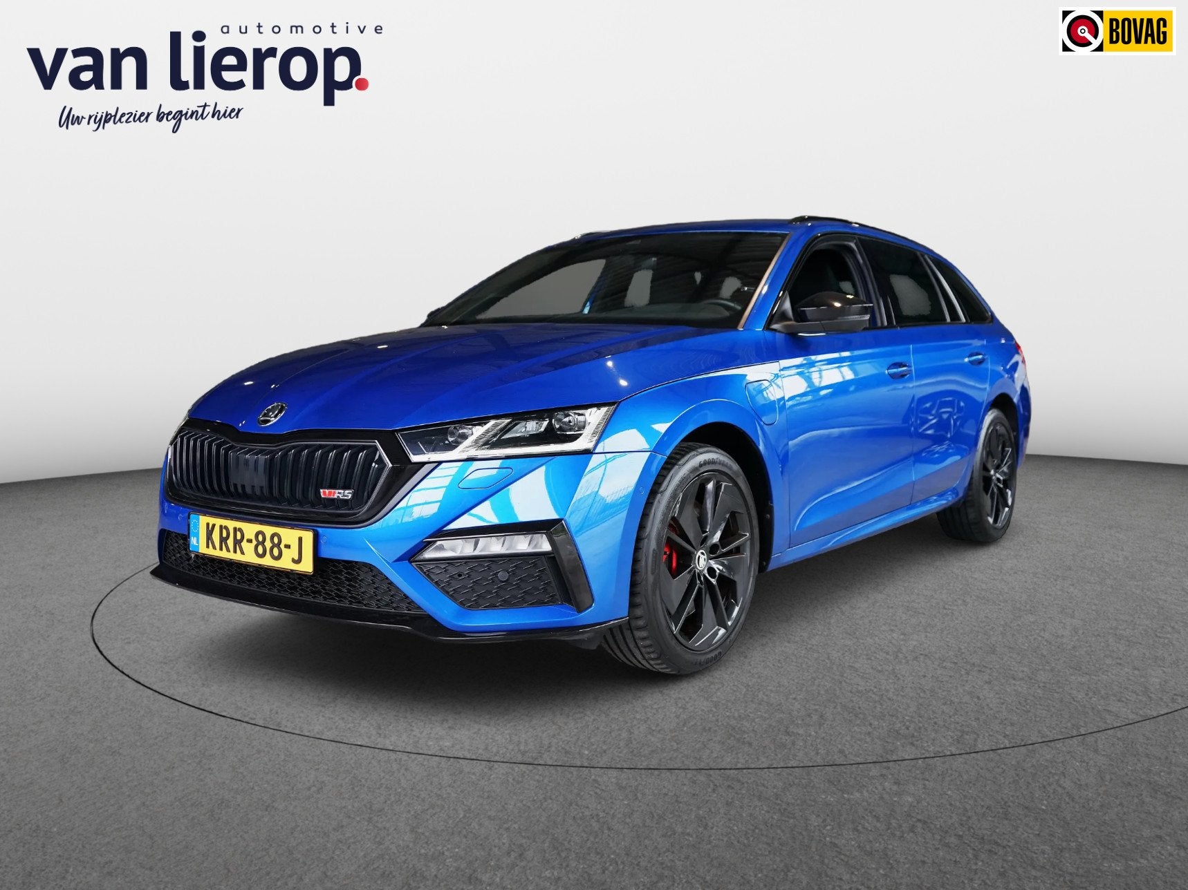 Skoda Octavia Combi 1.4 TSI RS iV PHEV ELEKTR. STOELEN | ACC, Auto's, Dealer onderhouden, Gebruikt, Zwart, 4 cilinders