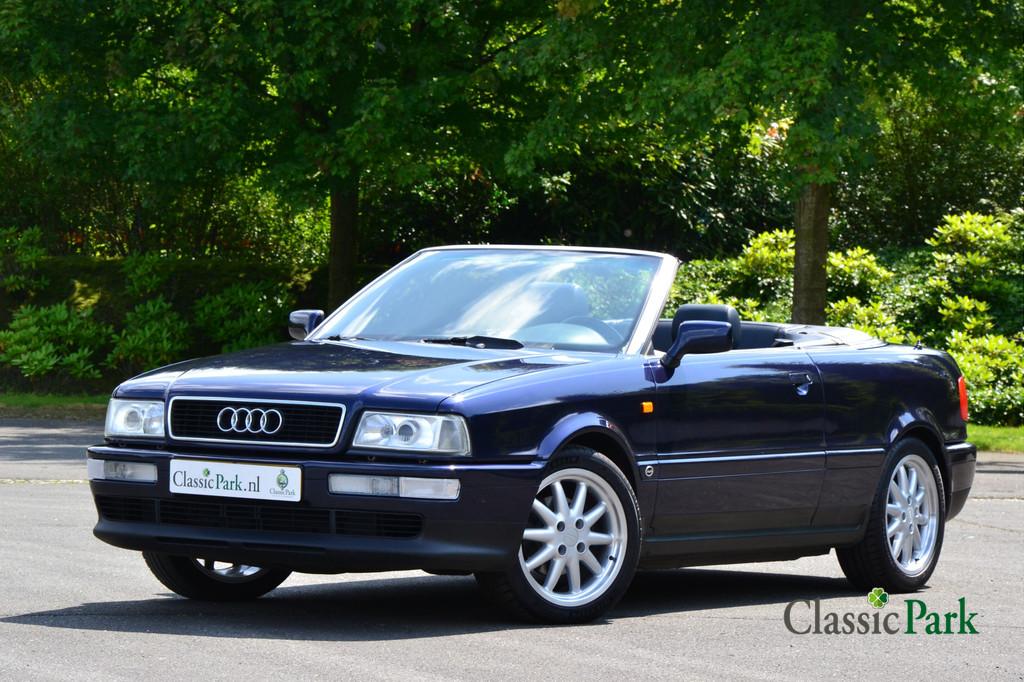 Audi Cabriolet 110 KW E2 (bj 1997, automaat), Auto's, Automaat, Open dak, Blauw, Leder en Stof