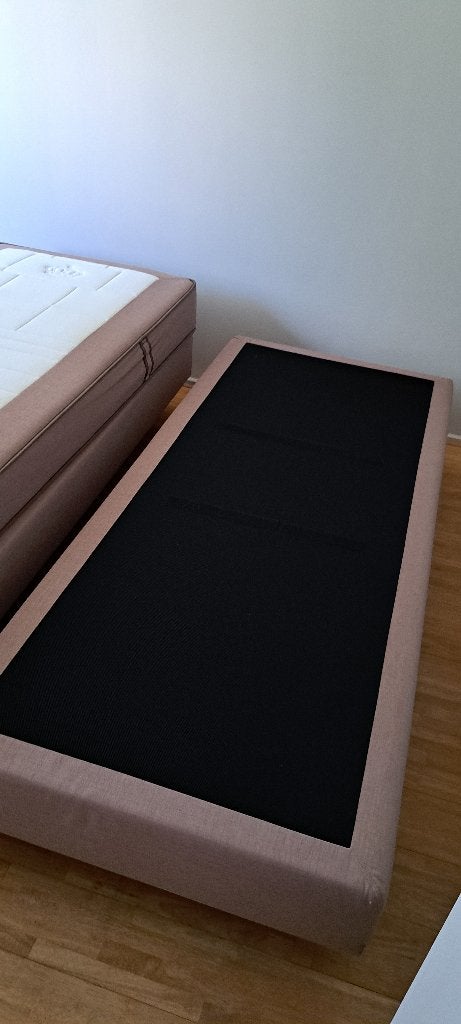 2x Bos van AUPING AVS Cresto Boxspring te koop/kleur TAUPE, Ophalen, Gebruikt, 210 cm, Tweepersoons