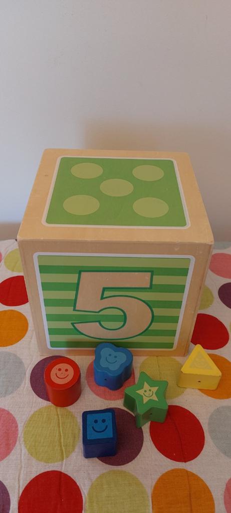 Houten stapelblokken met vormenstoof en dieren, Kinderen en Baby's, Speelgoed | Houten speelgoed, Ophalen of Verzenden, Gebruikt