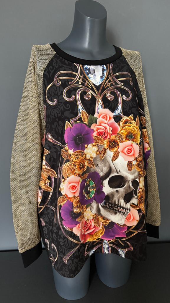 VDR, Via Delle Rose trui, top, sweater, longsleeve mt. L, ., Zwart, Maat 42/44 (L), Ophalen of Verzenden