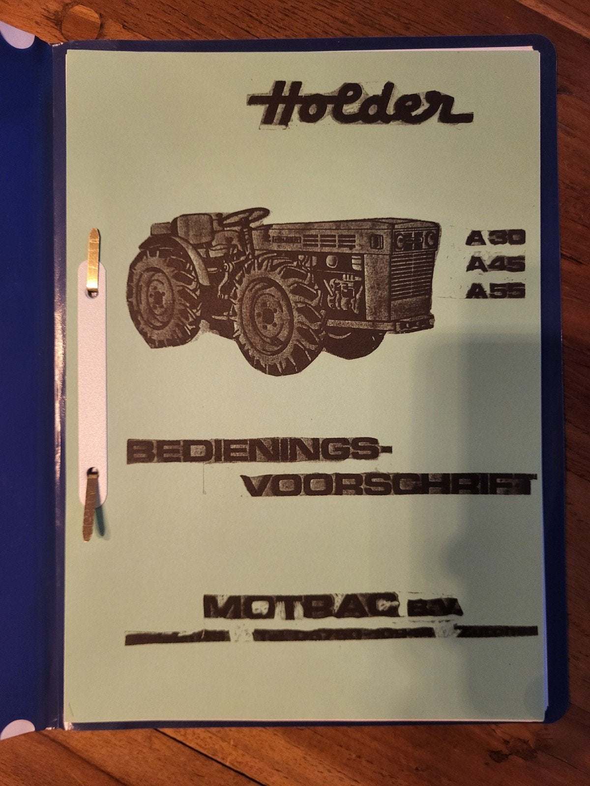 Holder A 30 A 45 A 55 bedieningsvoorschrift, Ophalen of Verzenden