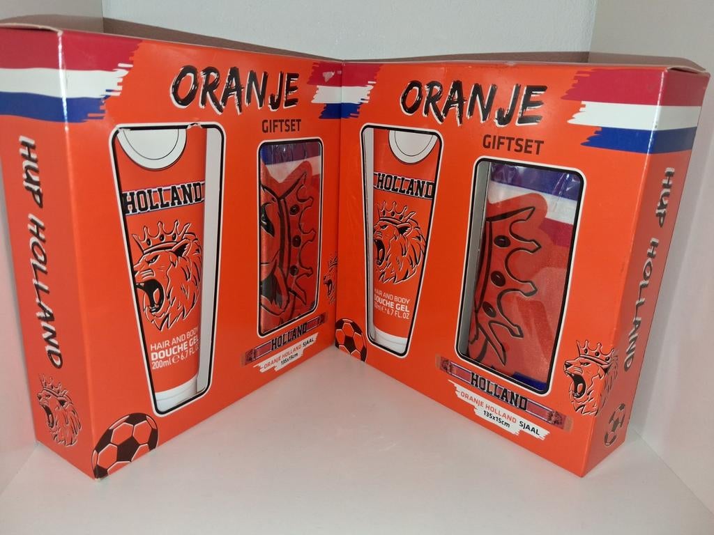 Oranje Giftset 2 stuks  nieuw,Bieden Vanaf, Bad & Douche, Verzenden, Nieuw, Nvt