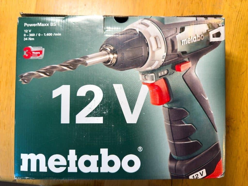Metabo PowerMaxx BS + LC 40 Boor-/Schroefmachine 12V, Variabele snelheid, Ophalen of Verzenden, Minder dan 400 watt, Zo goed als nieuw
