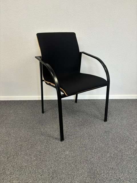 Vergaderstoelen Kembo Kion zwart (stof fijn) meerdere op VR!, Niet ingevuld, Gebruikt, Zwart, Niet ingevuld
