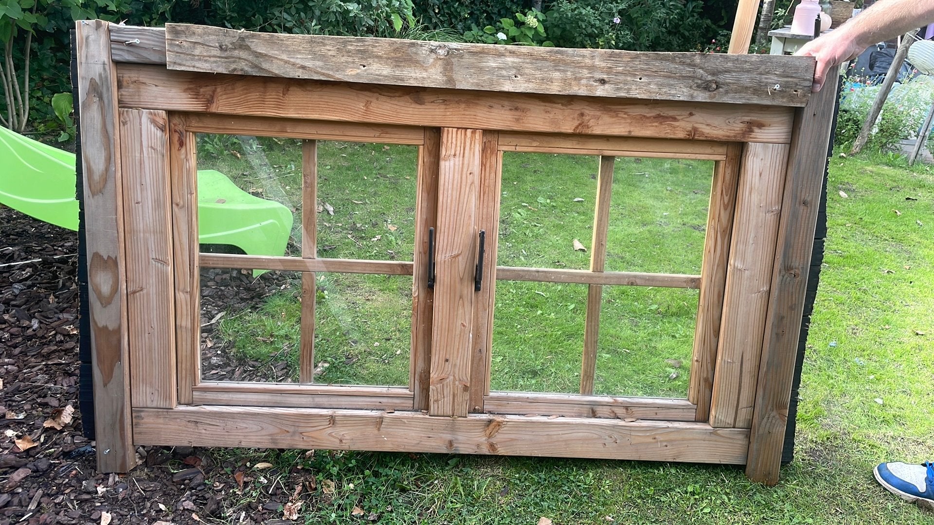 Douglas raamkozijn incl. Glas, Tuin en Terras, Ophalen, Gebruikt, Overige typen, 2 ramen